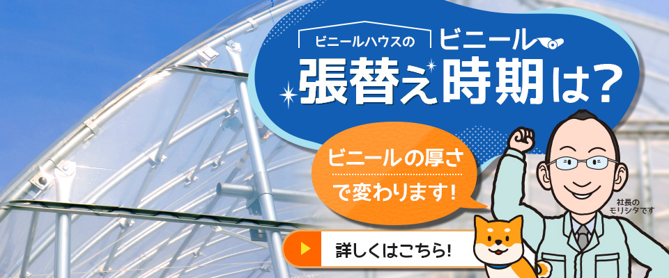 ビニールハウスのビニール張替え時期は？