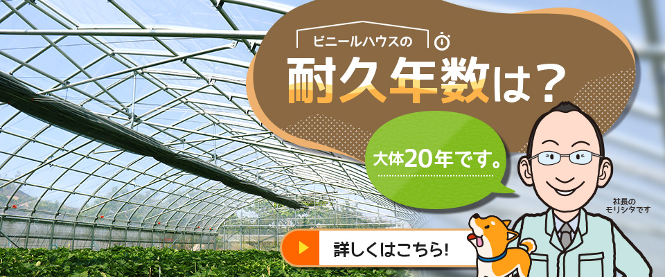 ビニールハウスの耐久年数は？